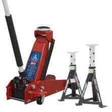 Sealey Trolley Jack 3t & Axle Stands (Pair) 3t per Stand Combo Standard Chassis Workplace Stuff UK Sealey Trolley Jack 3t & Axle Stands (Pair) 3t per Stand Combo Standard Chassis Workplace Stuff UK