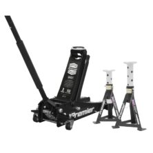 Sealey Trolley Jack 3t & Axle Stands (Pair) 3t per Stand Combo Standard Chassis Workplace Stuff UK Sealey Trolley Jack 3t & Axle Stands (Pair) 3t per Stand Combo Standard Chassis Workplace Stuff UK
