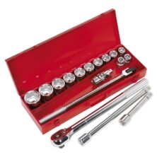 Sealey Socket Set 17pc 3/4″Sq Drive WallDrive® Metric 3/4"Sq Drive Workplace Stuff UK Sealey Socket Set 17pc 3/4″Sq Drive WallDrive® Metric 3/4"Sq Drive Workplace Stuff UK