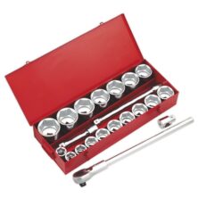 Sealey Socket Set 22pc 1″Sq Drive 6pt WallDrive® Metric 1"Sq Drive Workplace Stuff UK Sealey Socket Set 22pc 1″Sq Drive 6pt WallDrive® Metric 1"Sq Drive Workplace Stuff UK