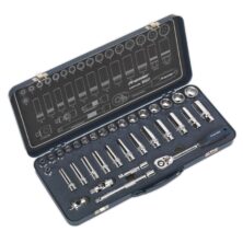 Sealey Socket Set 34pc 3/8″Sq Drive Lock-On 6pt Metric 3/8"Sq Drive Workplace Stuff UK Sealey Socket Set 34pc 3/8″Sq Drive Lock-On 6pt Metric 3/8"Sq Drive Workplace Stuff UK