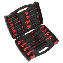 Sealey Insulated Open-End Spanner Set 18pc VDE Approved Open End Workplace Stuff UK Sealey Insulated Open-End Spanner Set 18pc VDE Approved Open End Workplace Stuff UK