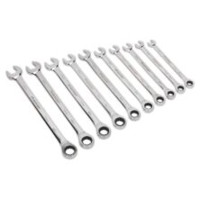 Sealey Combination Ratchet Spanner Set 10pc Extra-Long Metric Ratchet Workplace Stuff UK Sealey Combination Ratchet Spanner Set 10pc Extra-Long Metric Ratchet Workplace Stuff UK