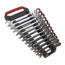 Sealey Flexi-Head Ratchet Combination Spanner Set 12pc Metric Platinum Series Ratchet Workplace Stuff UK Sealey Flexi-Head Ratchet Combination Spanner Set 12pc Metric Platinum Series Ratchet Workplace Stuff UK
