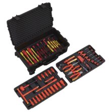 Sealey 1000V Insulated Tool Kit 3/8″Sq Drive 50pc Tool Kits Workplace Stuff UK Sealey 1000V Insulated Tool Kit 3/8″Sq Drive 50pc Tool Kits Workplace Stuff UK