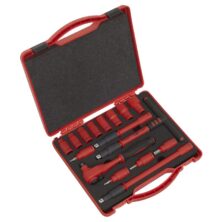 Sealey Insulated Socket Set 16pc 3/8″Sq Drive 6pt WallDrive® VDE Approved 3/8"Sq Drive Workplace Stuff UK Sealey Insulated Socket Set 16pc 3/8″Sq Drive 6pt WallDrive® VDE Approved 3/8"Sq Drive Workplace Stuff UK