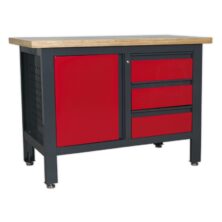 Sealey Workstation with 3 Drawers & Cupboard Workbenches Workplace Stuff UK Sealey Workstation with 3 Drawers & Cupboard Workbenches Workplace Stuff UK