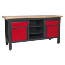 Sealey Workstation with 2 Drawers, 2 Cupboards & Open Storage Workbenches Workplace Stuff UK Sealey Workstation with 2 Drawers, 2 Cupboards & Open Storage Workbenches Workplace Stuff UK