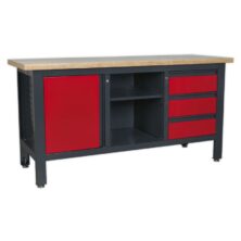 Sealey Workstation with 3 Drawers, 1 Cupboard & Open Storage Workbenches Workplace Stuff UK Sealey Workstation with 3 Drawers, 1 Cupboard & Open Storage Workbenches Workplace Stuff UK