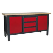 Sealey Workstation with 3 Drawers & 2 Cupboards Workbenches Workplace Stuff UK Sealey Workstation with 3 Drawers & 2 Cupboards Workbenches Workplace Stuff UK