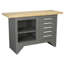 Sealey Workbench with 5 Drawers Ball-Bearing Slides Heavy-Duty Workbenches Workplace Stuff UK Sealey Workbench with 5 Drawers Ball-Bearing Slides Heavy-Duty Workbenches Workplace Stuff UK