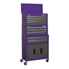 Sealey Topchest, Mid-Box & Rollcab 9 Drawer Stack – Purple American Pro Workplace Stuff UK Sealey Topchest, Mid-Box & Rollcab 9 Drawer Stack – Purple American Pro Workplace Stuff UK