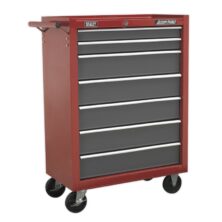 Sealey Rollcab 7 Drawer with Ball-Bearing Slides – Red/Grey American Pro Workplace Stuff UK Sealey Rollcab 7 Drawer with Ball-Bearing Slides – Red/Grey American Pro Workplace Stuff UK