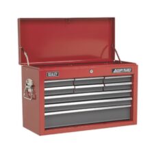 Sealey Topchest 9 Drawer with Ball-Bearing Slides – Red/Grey American Pro Workplace Stuff UK Sealey Topchest 9 Drawer with Ball-Bearing Slides – Red/Grey American Pro Workplace Stuff UK