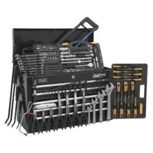 Sealey Topchest 5 Drawer with Ball-Bearing Slides – Black & 230pc Tool Kit American Pro Workplace Stuff UK Sealey Topchest 5 Drawer with Ball-Bearing Slides – Black & 230pc Tool Kit American Pro Workplace Stuff UK