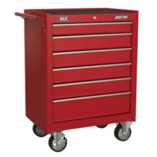 Sealey Rollcab 6 Drawer with Ball-Bearing Slides – Red American Pro Workplace Stuff UK Sealey Rollcab 6 Drawer with Ball-Bearing Slides – Red American Pro Workplace Stuff UK