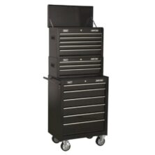 Sealey Topchest, Mid-Box & Rollcab 14 Drawer Stack – Black American Pro Workplace Stuff UK Sealey Topchest, Mid-Box & Rollcab 14 Drawer Stack – Black American Pro Workplace Stuff UK