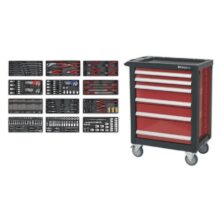 Sealey Rollcab 6 Drawer with Ball-Bearing Slides with 298pc Tool Kit Premier Workplace Stuff UK Sealey Rollcab 6 Drawer with Ball-Bearing Slides with 298pc Tool Kit Premier Workplace Stuff UK