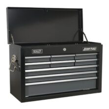 Sealey Topchest 9 Drawer with Ball Bearing Slides – Black/Grey American Pro Workplace Stuff UK Sealey Topchest 9 Drawer with Ball Bearing Slides – Black/Grey American Pro Workplace Stuff UK