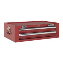 Sealey Mid-Box 2 Drawer with Ball Bearing Slides – Red Superline Pro Workplace Stuff UK Sealey Mid-Box 2 Drawer with Ball Bearing Slides – Red Superline Pro Workplace Stuff UK