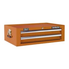 Sealey Mid-Box 2 Drawer with Ball Bearing Slides – Orange Superline Pro Workplace Stuff UK Sealey Mid-Box 2 Drawer with Ball Bearing Slides – Orange Superline Pro Workplace Stuff UK