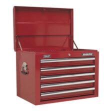 Sealey Topchest 5 Drawer with Ball Bearing Slides – Red Superline Pro Workplace Stuff UK Sealey Topchest 5 Drawer with Ball Bearing Slides – Red Superline Pro Workplace Stuff UK