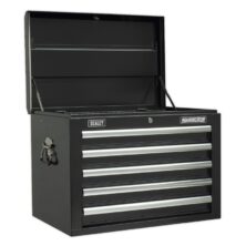 Sealey Topchest 5 Drawer with Ball Bearing Slides – Black Superline Pro Workplace Stuff UK Sealey Topchest 5 Drawer with Ball Bearing Slides – Black Superline Pro Workplace Stuff UK