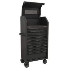 Sealey Tower Cabinet 9 Drawer 690mm with Soft Close Drawers & Power Strip Superline Pro Workplace Stuff UK Sealey Tower Cabinet 9 Drawer 690mm with Soft Close Drawers & Power Strip Superline Pro Workplace Stuff UK