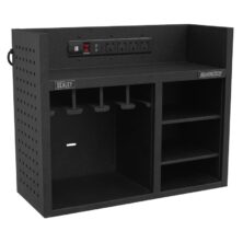 Sealey Power Tool Storage Rack 760mm with Power Strip Superline Pro Workplace Stuff UK Sealey Power Tool Storage Rack 760mm with Power Strip Superline Pro Workplace Stuff UK