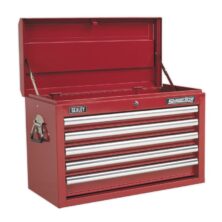Sealey Topchest 5 Drawer with Ball Bearing Slides – Red Superline Pro Workplace Stuff UK Sealey Topchest 5 Drawer with Ball Bearing Slides – Red Superline Pro Workplace Stuff UK