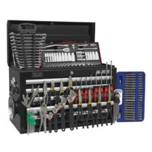 Sealey Topchest 5 Drawer with Ball Bearing Slides – Black & 140pc Tool Kit Superline Pro Workplace Stuff UK Sealey Topchest 5 Drawer with Ball Bearing Slides – Black & 140pc Tool Kit Superline Pro Workplace Stuff UK