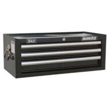 Sealey Mid-Box 3 Drawer with Ball Bearing Slides – Black Superline Pro Workplace Stuff UK Sealey Mid-Box 3 Drawer with Ball Bearing Slides – Black Superline Pro Workplace Stuff UK