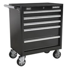 Sealey Rollcab 5 Drawer with Ball Bearing Slides – Black Superline Pro Workplace Stuff UK Sealey Rollcab 5 Drawer with Ball Bearing Slides – Black Superline Pro Workplace Stuff UK