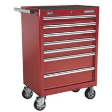 Sealey Rollcab 7 Drawer with Ball Bearing Slides – Red Superline Pro Workplace Stuff UK Sealey Rollcab 7 Drawer with Ball Bearing Slides – Red Superline Pro Workplace Stuff UK