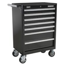 Sealey Rollcab 7 Drawer with Ball Bearing Slides – Black Superline Pro Workplace Stuff UK Sealey Rollcab 7 Drawer with Ball Bearing Slides – Black Superline Pro Workplace Stuff UK