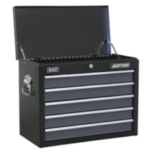 Sealey Topchest 5 Drawer with Ball Bearing Slides – Black/Grey American Pro Workplace Stuff UK Sealey Topchest 5 Drawer with Ball Bearing Slides – Black/Grey American Pro Workplace Stuff UK