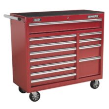 Sealey Rollcab 12 Drawer with Ball Bearing Slides Heavy-Duty – Red Superline Pro Workplace Stuff UK Sealey Rollcab 12 Drawer with Ball Bearing Slides Heavy-Duty – Red Superline Pro Workplace Stuff UK