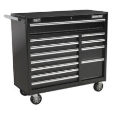Sealey Rollcab 12 Drawer with Ball Bearing Slides Heavy-Duty – Black Superline Pro Workplace Stuff UK Sealey Rollcab 12 Drawer with Ball Bearing Slides Heavy-Duty – Black Superline Pro Workplace Stuff UK