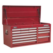 Sealey Topchest 14 Drawer with Ball Bearing Slides Heavy-Duty – Red Superline Pro Workplace Stuff UK Sealey Topchest 14 Drawer with Ball Bearing Slides Heavy-Duty – Red Superline Pro Workplace Stuff UK
