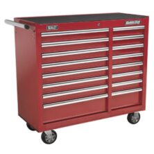 Sealey Rollcab 16 Drawer with Ball Bearing Slides Heavy-Duty – Red Superline Pro Workplace Stuff UK Sealey Rollcab 16 Drawer with Ball Bearing Slides Heavy-Duty – Red Superline Pro Workplace Stuff UK
