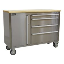 Sealey Mobile Stainless Steel Tool Cabinet 4 Drawer Premier Workplace Stuff UK Sealey Mobile Stainless Steel Tool Cabinet 4 Drawer Premier Workplace Stuff UK