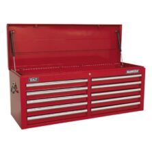 Sealey Topchest 10 Drawer with Ball Bearing Slides – Red Superline Pro Workplace Stuff UK Sealey Topchest 10 Drawer with Ball Bearing Slides – Red Superline Pro Workplace Stuff UK