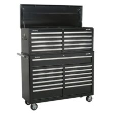 Sealey Tool Chest Combination 23 Drawer with Ball Bearing Slides – Black Superline Pro Workplace Stuff UK Sealey Tool Chest Combination 23 Drawer with Ball Bearing Slides – Black Superline Pro Workplace Stuff UK