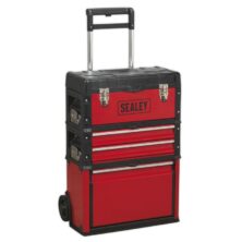 Sealey Mobile Steel/Composite Toolbox – 3 Compartment Toolboxes Workplace Stuff UK Sealey Mobile Steel/Composite Toolbox – 3 Compartment Toolboxes Workplace Stuff UK