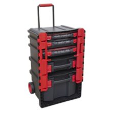 Sealey Professional Mobile Toolbox with 5 Removable Storage Cases Toolboxes Workplace Stuff UK Sealey Professional Mobile Toolbox with 5 Removable Storage Cases Toolboxes Workplace Stuff UK