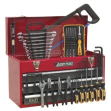 Sealey Portable Tool Chest 3 Drawer with Ball Bearing Slides – Red/Grey & 93pc Tool Kit American Pro Workplace Stuff UK Sealey Portable Tool Chest 3 Drawer with Ball Bearing Slides – Red/Grey & 93pc Tool Kit American Pro Workplace Stuff UK