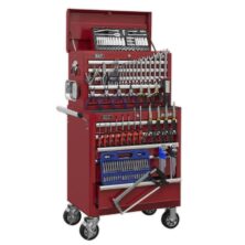 Sealey Topchest & Rollcab Combination 10 Drawer with Ball Bearing Slides – Red & 147pc Tool Kit Superline Pro Workplace Stuff UK Sealey Topchest & Rollcab Combination 10 Drawer with Ball Bearing Slides – Red & 147pc Tool Kit Superline Pro Workplace Stuff UK