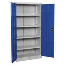 Sealey Industrial Cabinet 4 Shelf 1800mm Cabinets Workplace Stuff UK Sealey Industrial Cabinet 4 Shelf 1800mm Cabinets Workplace Stuff UK