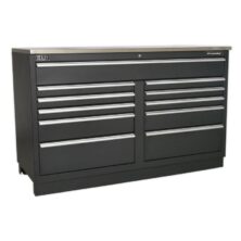 Sealey Modular Floor Cabinet 11 Drawer 1550mm Heavy-Duty Premier Workplace Stuff UK Sealey Modular Floor Cabinet 11 Drawer 1550mm Heavy-Duty Premier Workplace Stuff UK