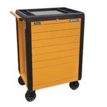 Sealey Rollcab 7 Drawer Push-To-Open Hi-Vis Orange Superline Pro Workplace Stuff UK Sealey Rollcab 7 Drawer Push-To-Open Hi-Vis Orange Superline Pro Workplace Stuff UK